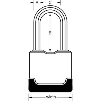 Master Lock Padlock Laminated 54mm