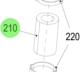 Steyr 500890 - Fuel Supply Hose from Pump to Filter for Steyr SE Marine Engines