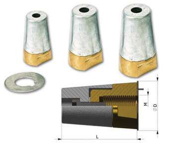 TOR Marine Anode Zinc For Cap Nut Ø60mm