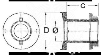 Osculati 17.525.02 - Flush Skin Fitting AISI 316 Mirror Polished 3/4"