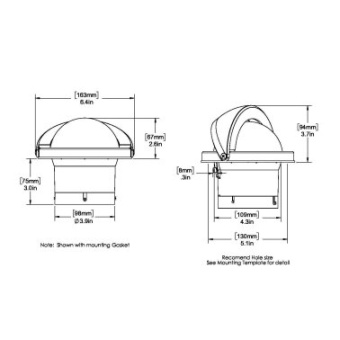 Ritchie Compass Supersport SS-2000 Flush Mount - White