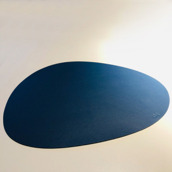 Silwy PS00-110B-1 - Placemat Large With Leather Coating, Blue