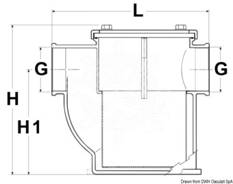 Osculati 17.654.07 - Special Water Cooling Filter Nickelplat.RINA 2"1/2