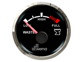 Wema 210697 - Holding Tank Gauge NMEA2000 Silverline Black 0-4/4