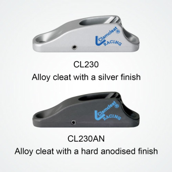 Clamcleat CL230 - Silver Cleat With Roller Racing Junior 3-6mm (10 pcs)