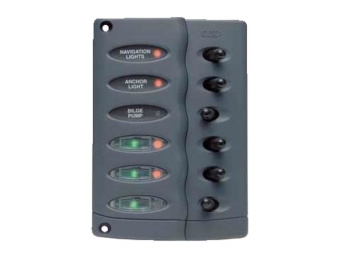 BEP CSP6-PTCW - Switch Panel DC Contour Waterproof 6xOn/Off