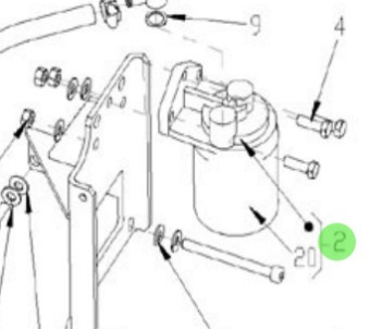 Nanni Diesel 970302494 - Fuel Filter Element Support for HE and N4 Engines
