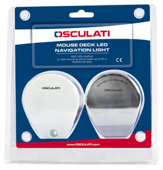 Osculati 11.037.25 - Mouse Deck Navigation Light Bicolor Stainless Steel Body
