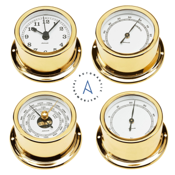 Autonautic S72D - Minor Ships Clock Set Gold-plated 72mm