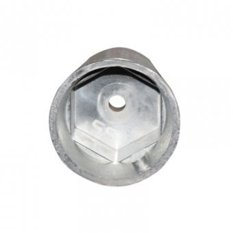 E. Polipodio Zinc Spare Conical Shaft Anodes Radice Type with Hexagonal Screw, Shaft Ø22–50 mm