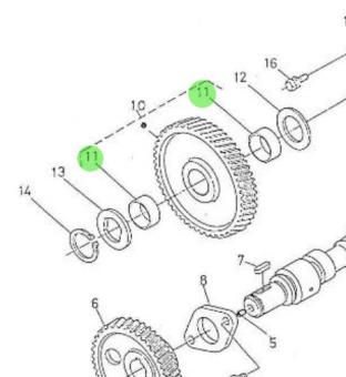 Nanni Diesel 970302047 - Idler Gear Bushing for 4.190HE Engines