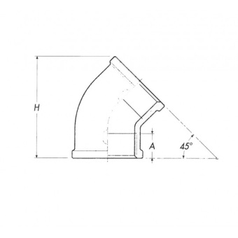 Guidi Bronze Elbow 45° Female-Female 3/4"