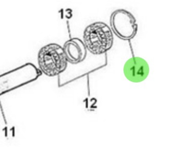 Nanni Diesel 970303693 - Sea Water Pump Retaining Ring for HE and N Series Engines