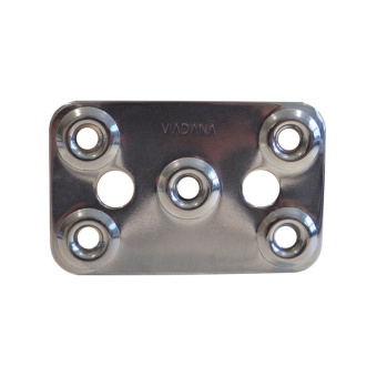 Viadana Stainless Steel 5-Hole Strap Fixing Plate 62 x 40 mm