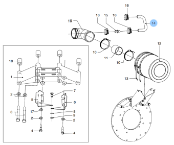 Vetus STM9664 - Pipe Crankcase Bleeding DT 44