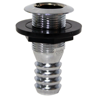 Nuova Rade 70597 - Thru-Hull w/Fl.Flange, 1'', w/Hose Barb Ø19mm, Chromed