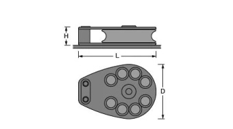 Antal S0611 - Stainless Steel 316 Block Series 65, Ball Bearing, Single Deck Block