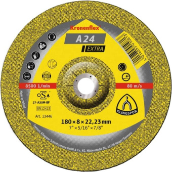 Klingspor Grinding Disc (A 24 Extra) 115 X 6 X 22,23mm (10 pcs)