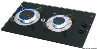 Osculati 50.709.12 - 2-Burner Gas Cooktop 500 x 300 mm