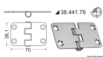 Osculati 38.441.78 - Hinges 2 mm Thickness