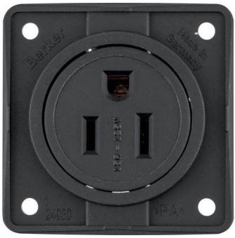 Berker Socket American System Black Ul/csa Integro - Black