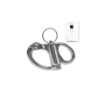Belship 721401V - AISI 316 Stainless Steel Fixed Eye Snap Shackle 52mm Blister