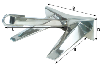 Allpa Stainless Steel Anchor, Polished, 25kg