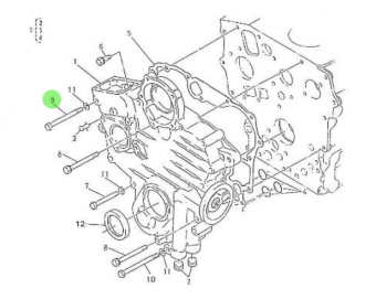 Nanni Diesel 970490209 - M6X70 Timing Gear Case Bolt for HE Series Engines