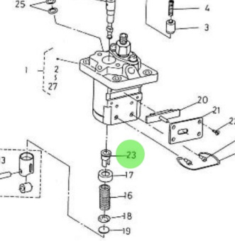 Nanni Diesel 970142168 - Injection Pump Control Sleeve for HE Series Engines