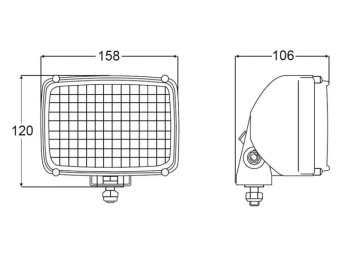 Hella Marine 8541 Spotlight 12V 158x120x106 mm