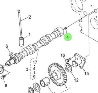 Nanni Diesel 970302043 - Set Screw for Camshaft and Engine Block Assemblies
