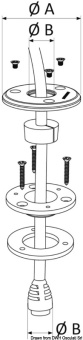 Osculati 14.177.13 - Profile Alu Black Stuffing Box Ø 9/14mm Ø 21 B