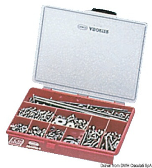 Osculati A2 Stainless Steel Fastener Assortment Box, 850 pcs - 37.300.04