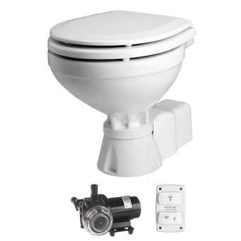 Johnson Pump 80-47231-01 - AquaT Silent Electric Compact Toilet With Pump 12V