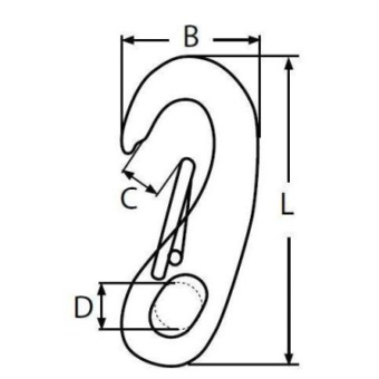 A4 Surf Snap Eye Carabiner - 100mm