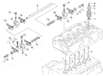 Nanni Diesel 970314195 - SHAFT,ROCKER ARM for N3.21