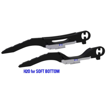 Hurley H2O Davit System 36" Black Mount Soft Bottom With Footplate To Permanently Mount To Swim Platform