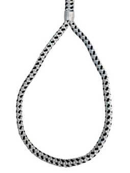 Hollex Mooring Rope Polyester White/Black 10mm 16 Strands Length=4m