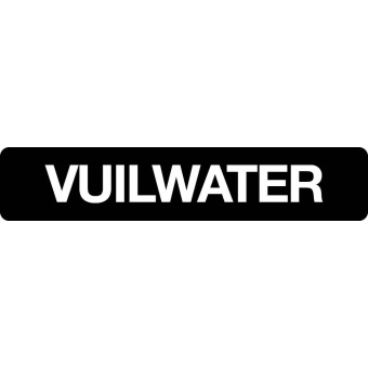 Marine Dirty Water Identification Sticker, Dutch, Soft PVC, 100×20 mm