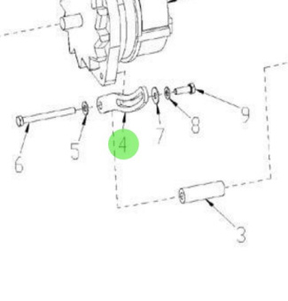 Nanni Diesel 970310736 - V-Belt Tensioner for Alternator Assembly