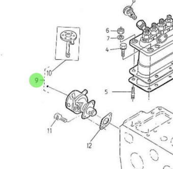 Nanni Diesel 970307374 - Tappet Guide Pin for Injection and Feed Pump Assemblies