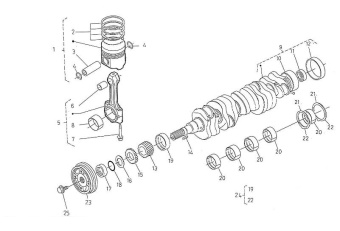 Nanni Diesel 970307931 - COMP.CRANKSHAFT for 5.280HE