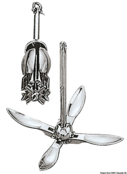 Osculati 01.138.15 - Stainless Steel Grapnel Anchor 1.5 kg