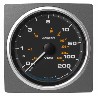 VDO A2C59501903 – AcquaLink Depth Gauge 0-200 m / 660 ft Black 110 mm