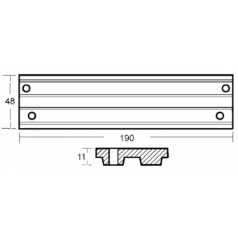 E. Polipodio Zinc Plate For 40 HP V6 135/150/175 Z Engine