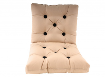ARC Marine Outdoor Seat Brown With Black Buttons Double