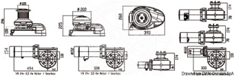 Spare Windlass Motor 3500W + Gerbox Kit for Lewmar V8 - Osculati 02.546.24