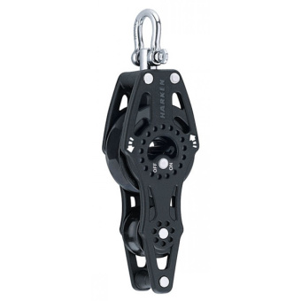 Harken HK2674 Carbo 57 mm Fiddle Ratchet Block with Swivel, Becket