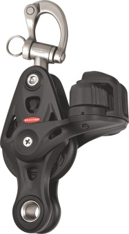 Ronstan RF64523 Series 60 Core Block, Fiddle with Cleat and Snap Shackle