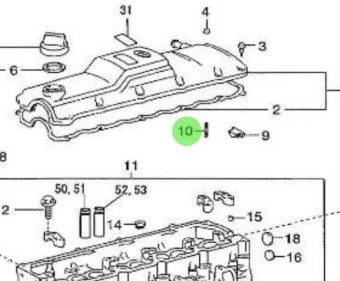 Nanni Diesel 970312010 - Cylinder Head Stud Bolt for T4.155 and 4.380TDI Engines